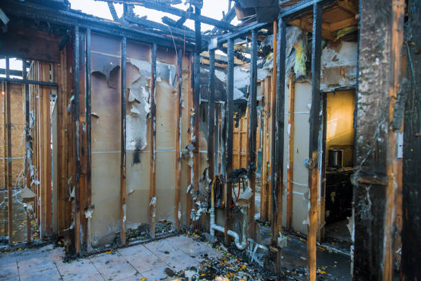 Professional Fire Damage Restoration technician working in Germantown, WI